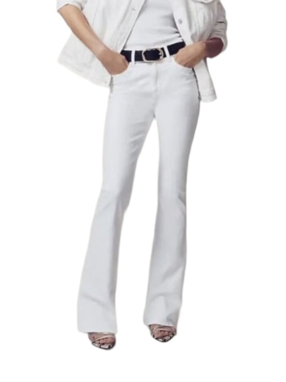 $158 J. Crew White Wide-Leg Jeans